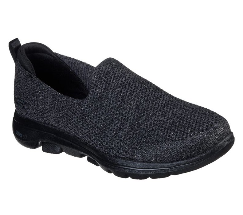 Skechers Dam Svarta Slip On - Gowalk 5 - Wonderful - Sverige (QNYOU-4853)